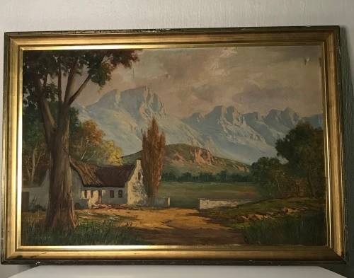 Original oil on canvas painting signed by JL FOURE size 83CM by 59CM