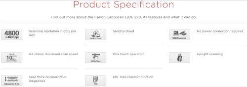 CanonScan LiDE 220 Color Image/Document Scanner - Free Shipping in SA
