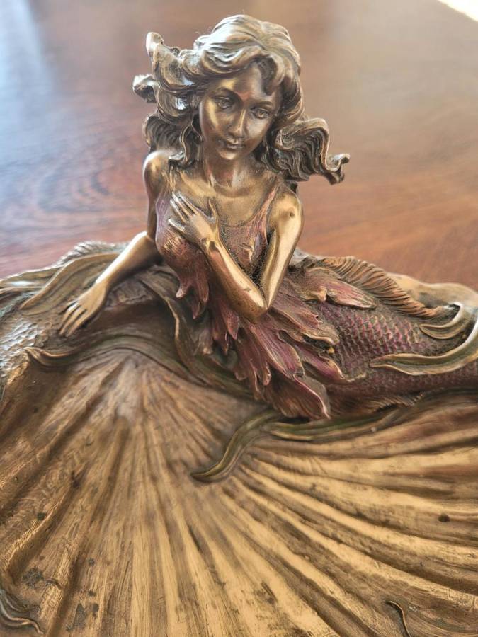 TOP COLLECTION MERMAID SHELL JEWELLERY TRAY-MYTHICAL DISH-VERY COLLECTABLE