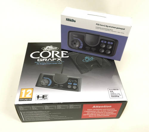 PC Engine Core Grafx mini console, with the 8BitDo PCE Core 2.4g Wireless Gamepad