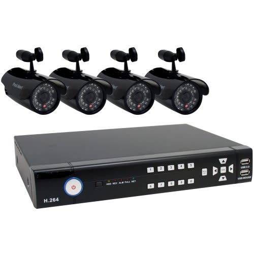 CCTV SURVEILLANCE KITS  - 4CHANNEL -  COLOUR/IR OUTDOOR CAMS (3G & Internet remote viewing)