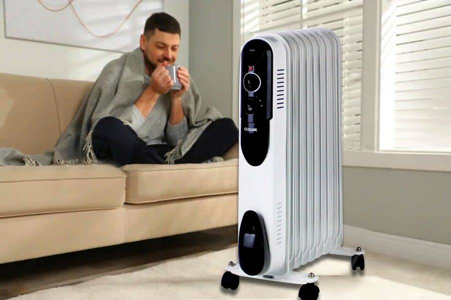 Goldair 11 Fin Oil Heater - Slim - 3 Heat Settings