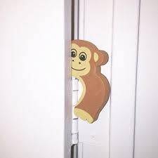 Kids Foam Door Stopper Brown Monkey - Children Safety