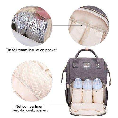 Mommy Bag Waterproof Travel Baby Backpack - black