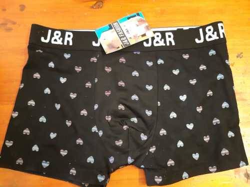 Men`s Underwear with Heart Print - MEDIUM