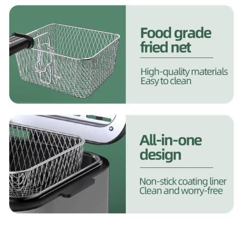 Multifunctional Electric Deep Fryer - Stainless Steel
