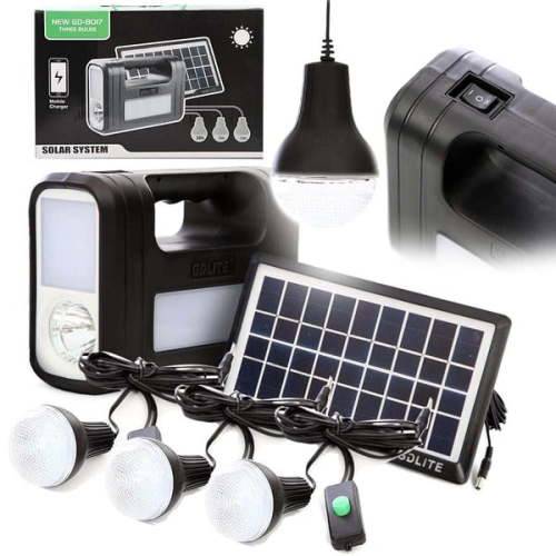 Complete Portable Solar Home Light and Charging System