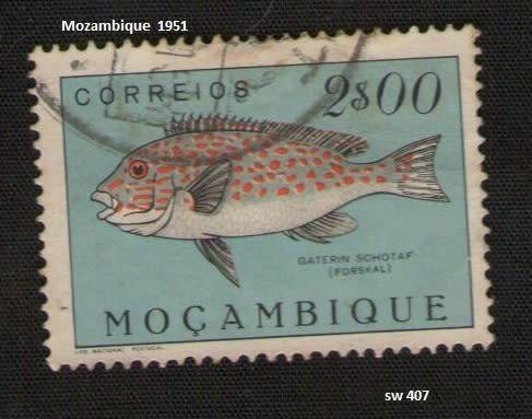 Mozambique used:1951 Fish * 2 E   *Gaterin schotaf