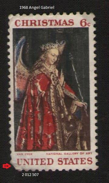 USA used :1968  Christmas   Angel Gabriel