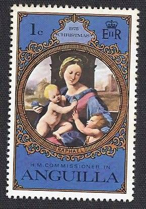 Anguilla  used :1975 Madonna - Painting  1c