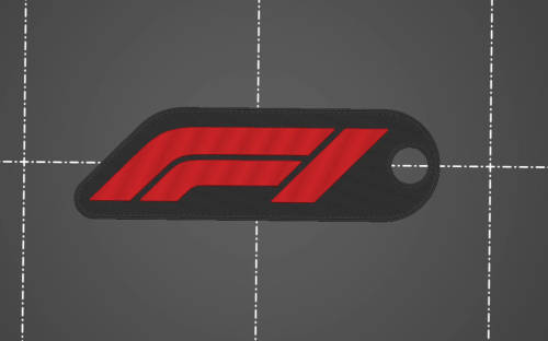 F1 Keychain 3D Printed