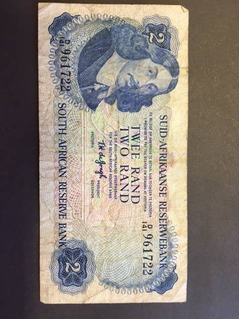 South Africa Two Rand TW de Jongh 3rd Issue 1976