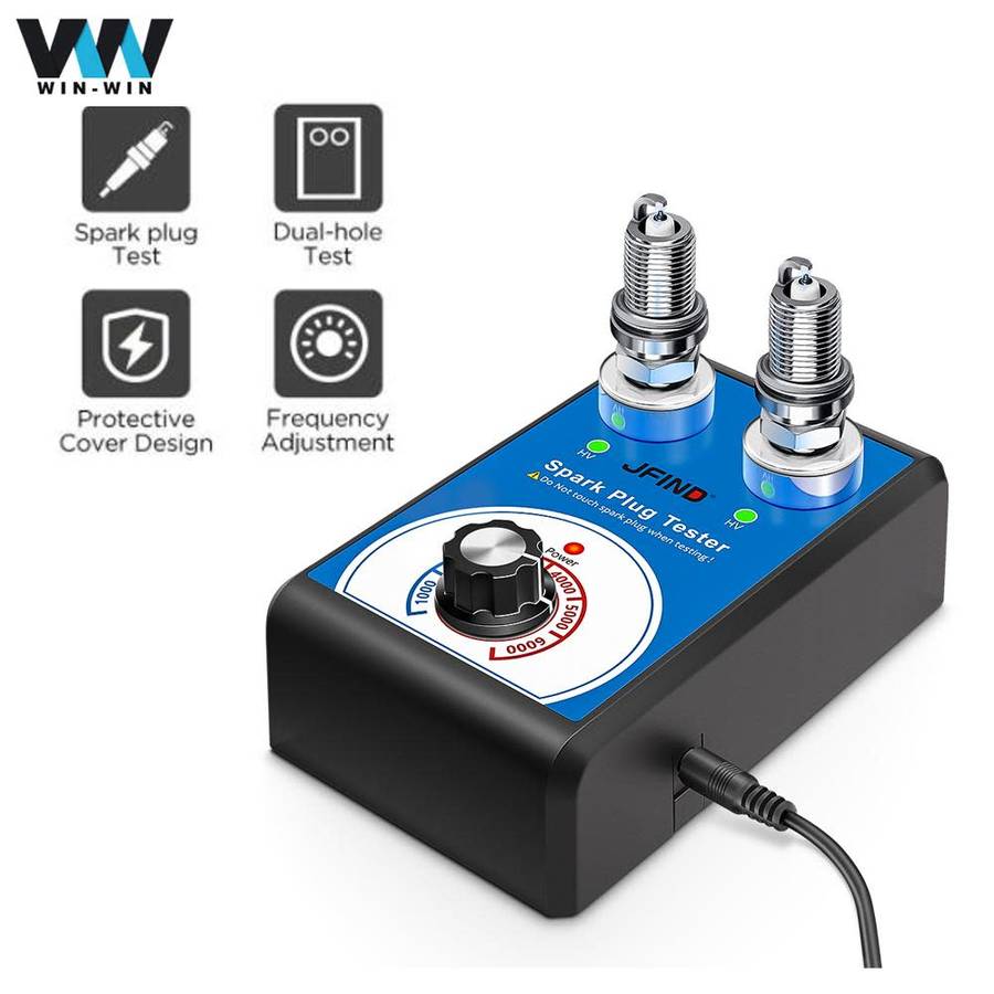 Car Spark Plug Tester with Auto Double Hole Detector Ignition Plug Analyzer 110V 220V/12V Vehicle