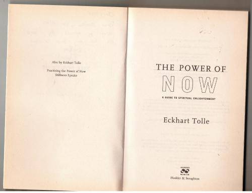The Power of Now: A Guide to Spiritual Enlightenment  --  Eckhart Tolle