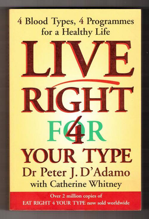 Live Right for Your Type  -  Peter J. D'Adamo, Catherine A. Whitney