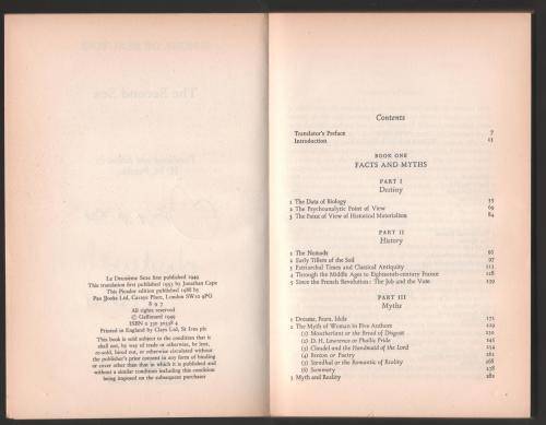 The Second Sex  --  Simone de Beauvoir