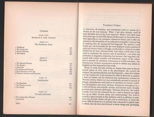 The Second Sex  --  Simone de Beauvoir