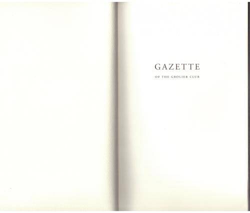 Gazette of the Grolier Club, New Series, Number 56, 2005