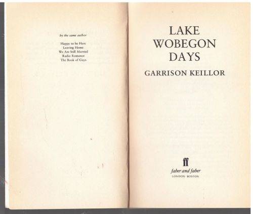 Lake Wobegon Days -- Garrison Keillor