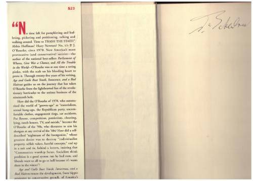 Age and Guile Beat Youth, Innocence, and a Bad Haircut: Twenty-five Years of P.J. O`Rourke