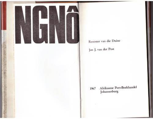 Ngnô, Renoster van die Duine -- Jan J. van der Post