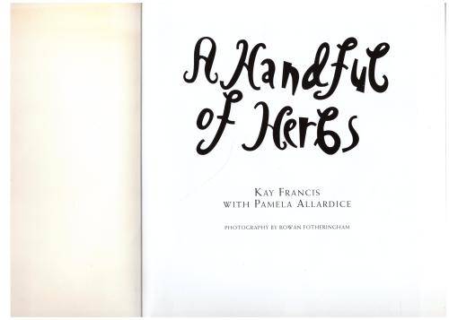 A Handful of Herbs -- Kim Francis, Pamela Allardice