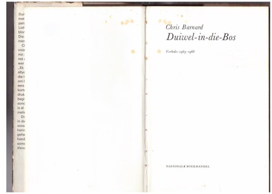 Duiwel-in-die-bos: Verhale, 1963-1968 -- Chris Barnard