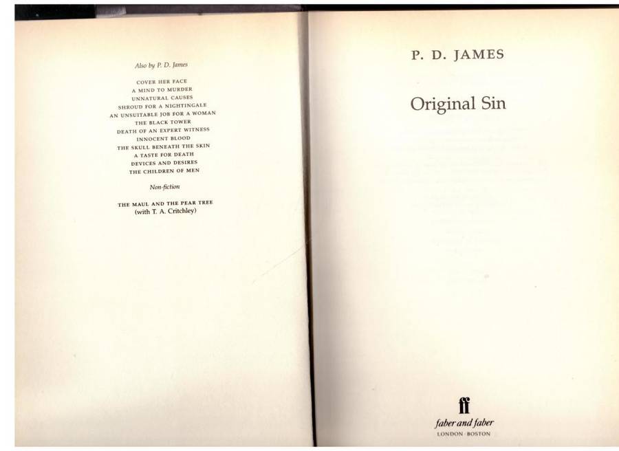 Original Sin -- P. D. James