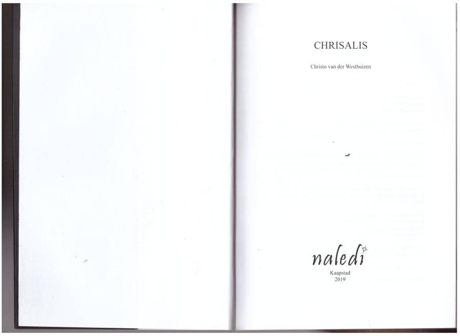 Chrisalis: Gedigte  --  Christo van der Westhuizen