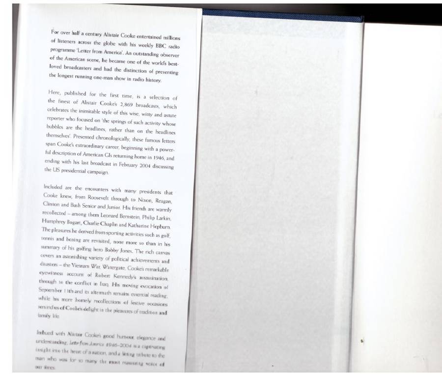 Letter from America : 1946-2004 -- Alistair Cooke