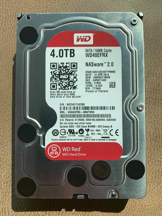 Western Digital WD40EFRX RED - 4TB NAS Hard Drive