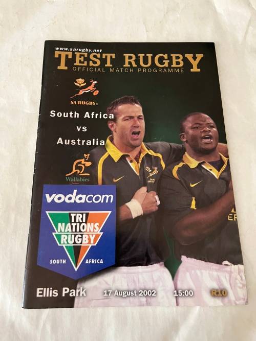 Rugby Programme - South-Africa vs Australia 17/08/2002