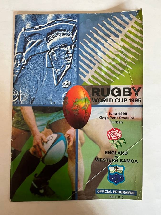 Rugby Programme - 1995 Rugby World Cup England vs Samoa 04/06/1995