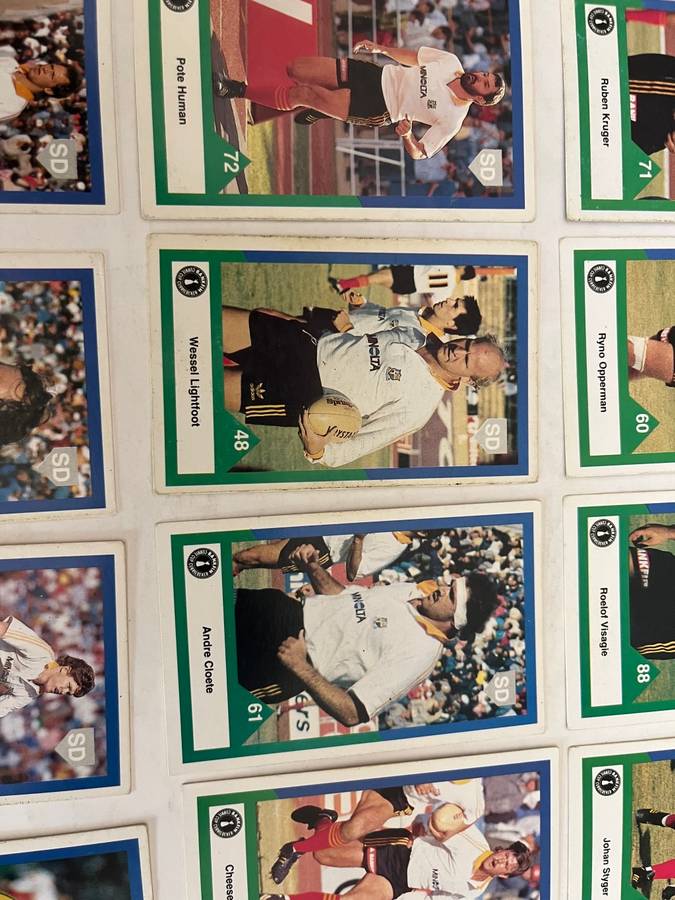Rugby Cards - 13 * 1992 Free State Sports Deck Currie Cup Rugby Cards