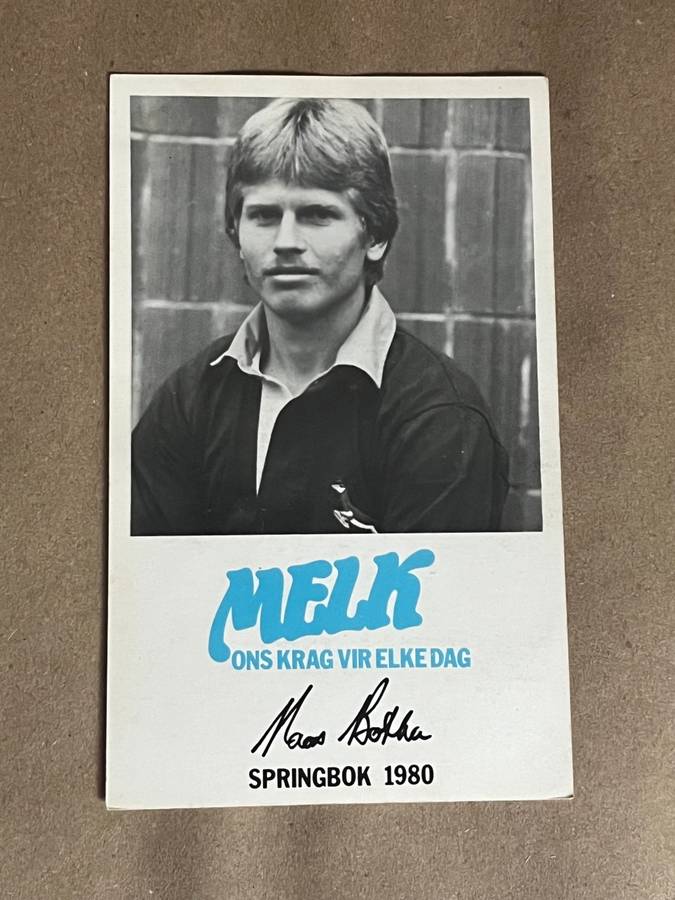 Rugby Card - Melk/Milk 1980 Rugby Card (Naas Botha)
