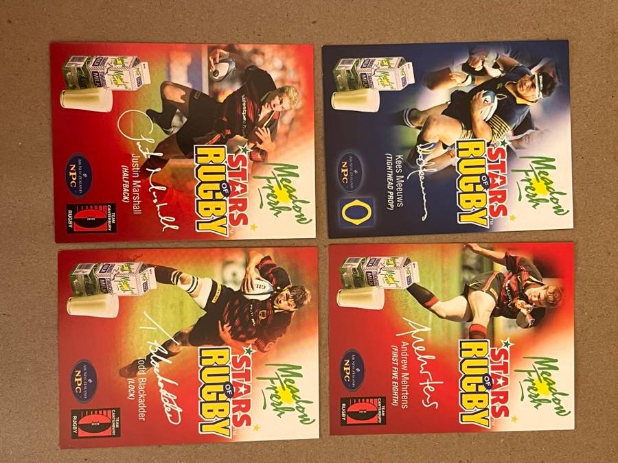 Rugby Cards - 1999 Stars of Rugby (Crusaders/Highlanders) * 4 Cards