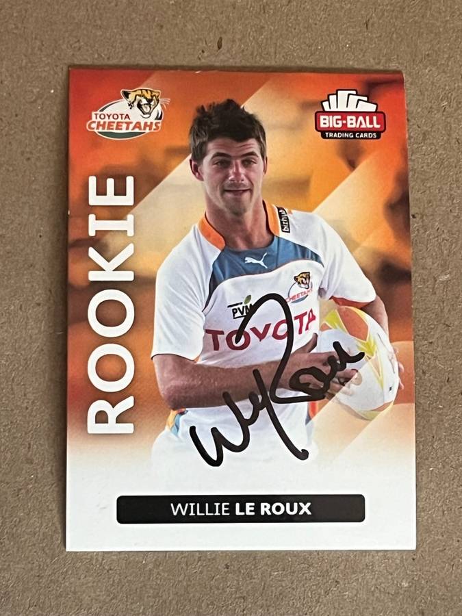 Rugby Card - *SIGNED* Willie le Roux 2012 Big Ball Rugby Card