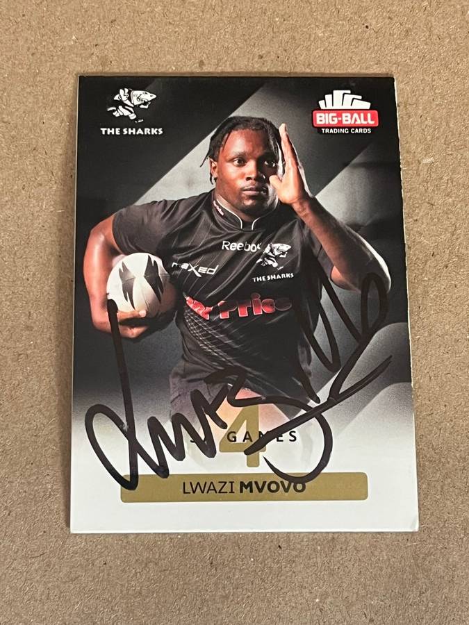 Rugby Card - *SIGNED* Lwazi Mvovo 2012 Big Ball Rugby Card