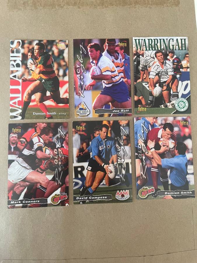 Rugby Cards - 6 * 1996 Futera Australian Rugby Cards
