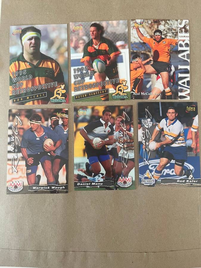 Rugby Cards - 6 * 1996 Futera Australian Rugby Cards