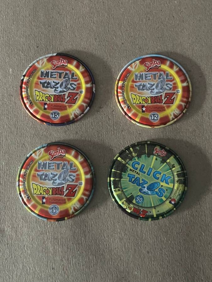 Tazos - Dragonball Z Metal Tazos * 4