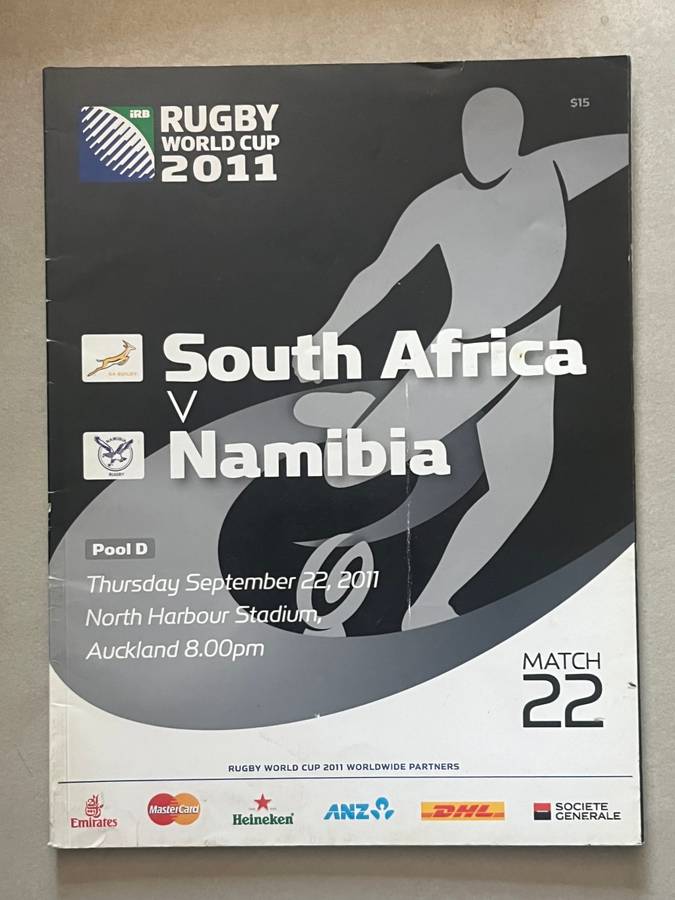Rugby Programme - 4 * South-Africa 2011 Rugby World Cup Pool Game Programmes