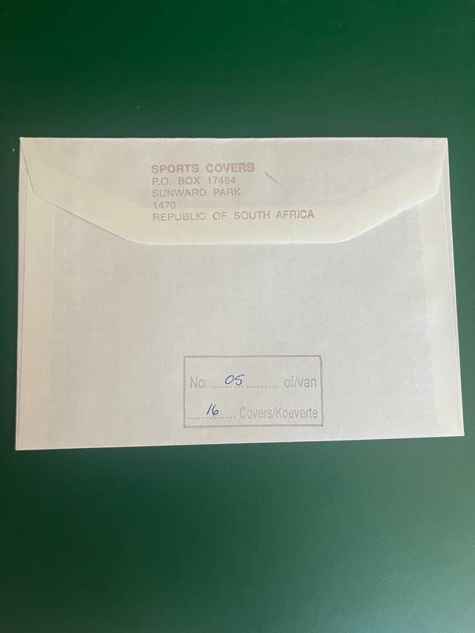 Rugby - *SIGNED* FDC/First day Cover South-Africa vs Ireland 13/06/1998