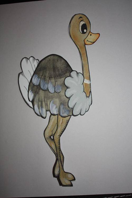 Ostrich - paper piecing