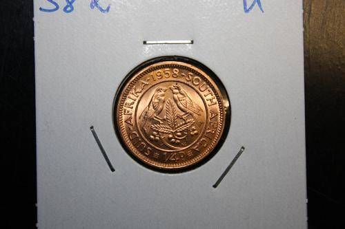 1958 1/4d - Red UNC -Start at R1