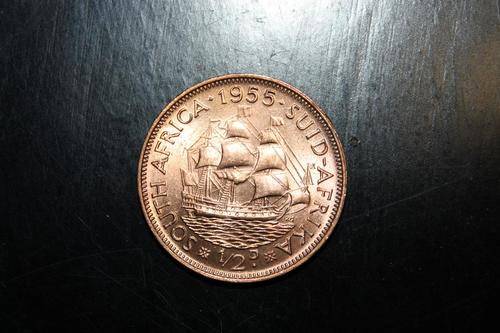 1955 1/2d - Red UNC -. Rare colour .Only 1 RED graded at NGC.Start at R1