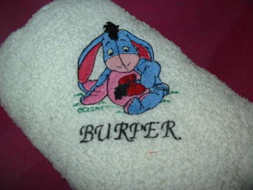 Embroided Burpers - eeyore