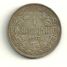 ZAR 1 shilling 1897 - good price