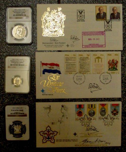 *LATE ENTRY* 2 X 1990 PW BOTHA NGC HIGHEST GRADED COINS( BIG & SMALL R1) + PF69UC SILVER R1 + MORE