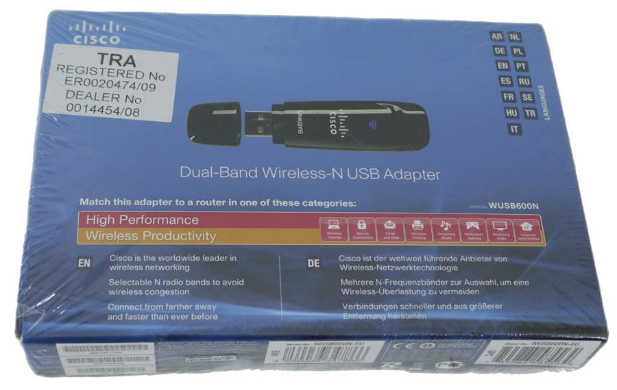 Dual-Band Wireless-N USB Adapter Sisco